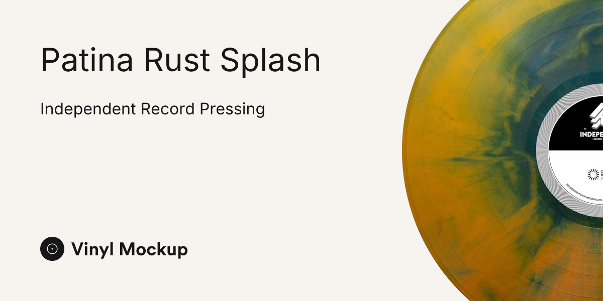 Patina Rust Splash Vinyl Record Mockup - Independent Record Pressing ...
